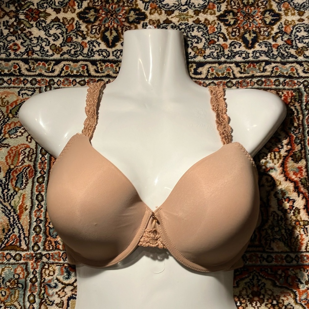 Natori Tan Lace Trim Bra